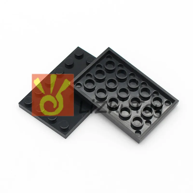 

Moc 6180 Tile Modified Plate 4x6 with Studs on Edges Building Bricks Block Compatible All Brands Assembles Parts Constructions