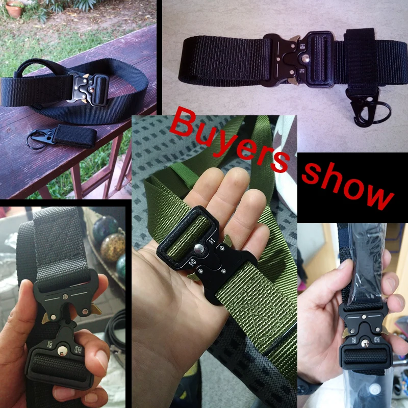 Men\'s Tactical Belt Quick Release Metal Buckle Nylon Belt Training Equipment Belt Sports Accessories Shipped within 24 hours
