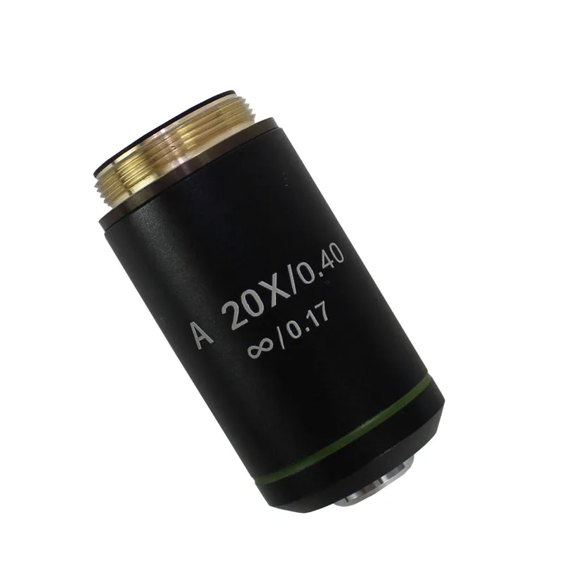 195 microscope objective lens 4X10X20X40X 60X100X flat field infinity chromatic aberration professional objective lens