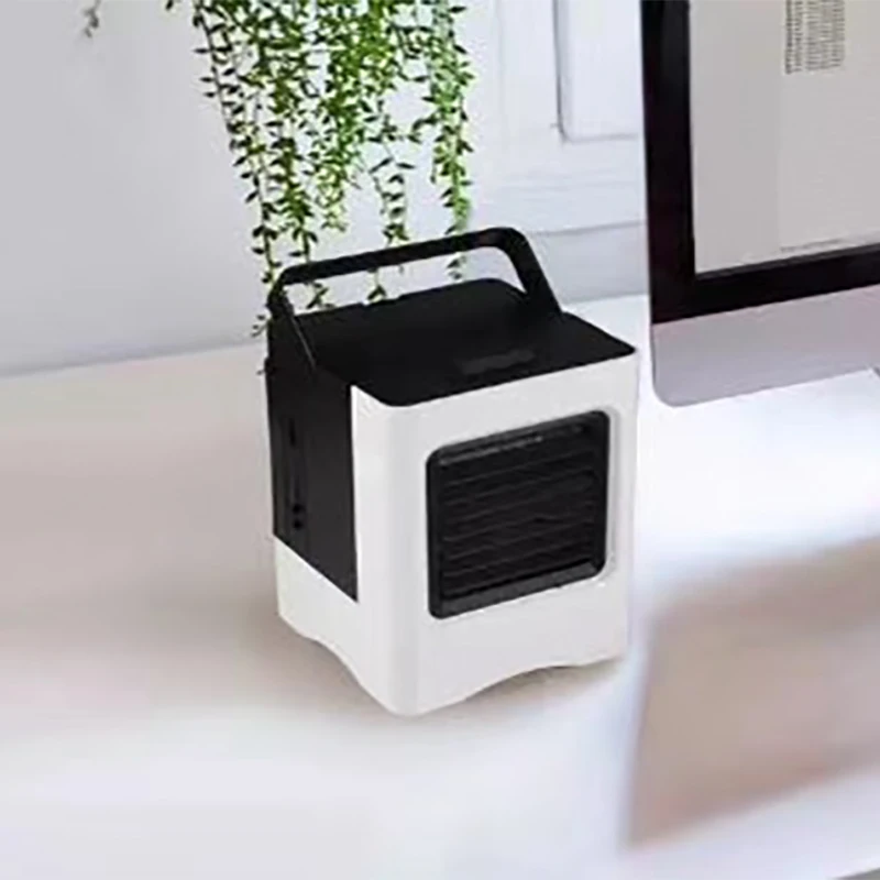 Draagbare Oplaadbare Airconditioner Mini Luchtbevochtiger Luchtreiniger Thuis Kantoor Stille Airco Ventilator Usb Kleine Ventilator