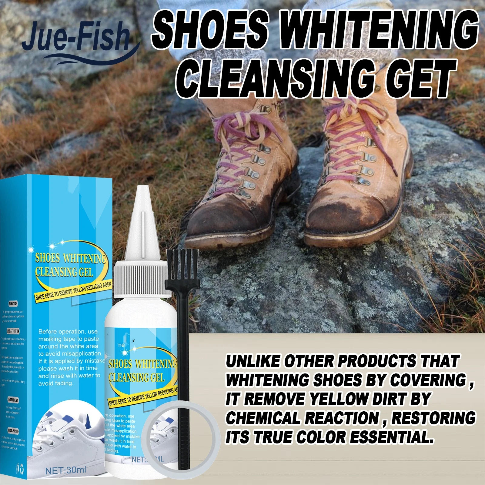 New Shoes Whitening Cleansing Gel Shoe Fast Acting Cleaner Foaming Stain Remover for Shoes Laundry Bleach Home Garden Cleaning