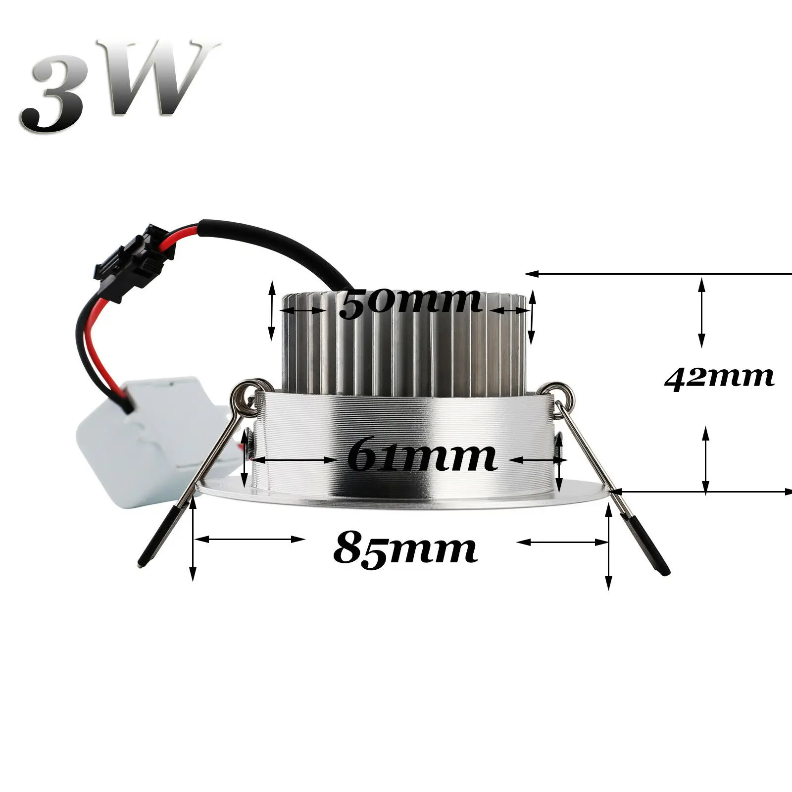 5X 3W 5W LED wpuszczone W sufit lampa świecąca W dół lampa panelowa fajna ciepła naturalna biel 220V 110V Downlight Spotlight dla Home Office Hotel