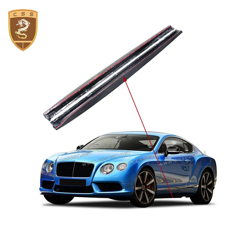 12-15 Fit For Bentley Continental GT modified V8s Carbon Fiber side skirt