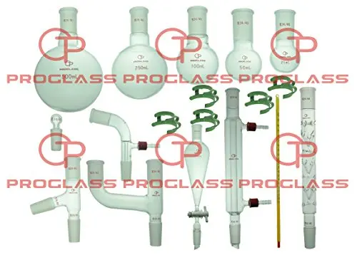 Proglass Glass Organic Chemistry Kit 24/40 Lab Glassware Set