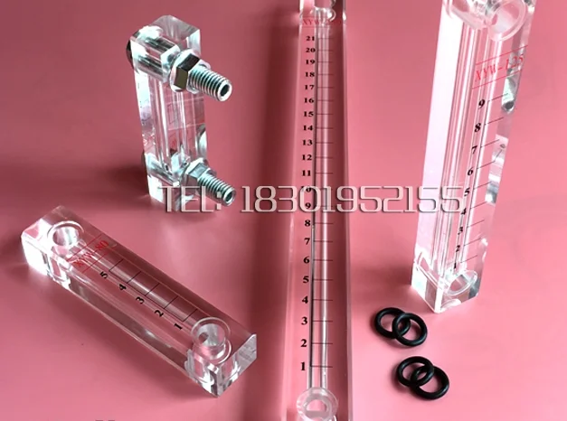 Plexiglass ระดับวัดระดับน้ำมันน้ำมาตรวัดระดับน้ำมัน Sight Glass น้ำมัน Gauge XYW-160, 200, 250, 300