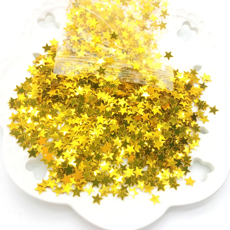 3000pcs/bag Stars Confetti Sprinkles Table Confetti Birthday Gold Silver Sparkle Wedding Confetti For Party Decoration 6mm