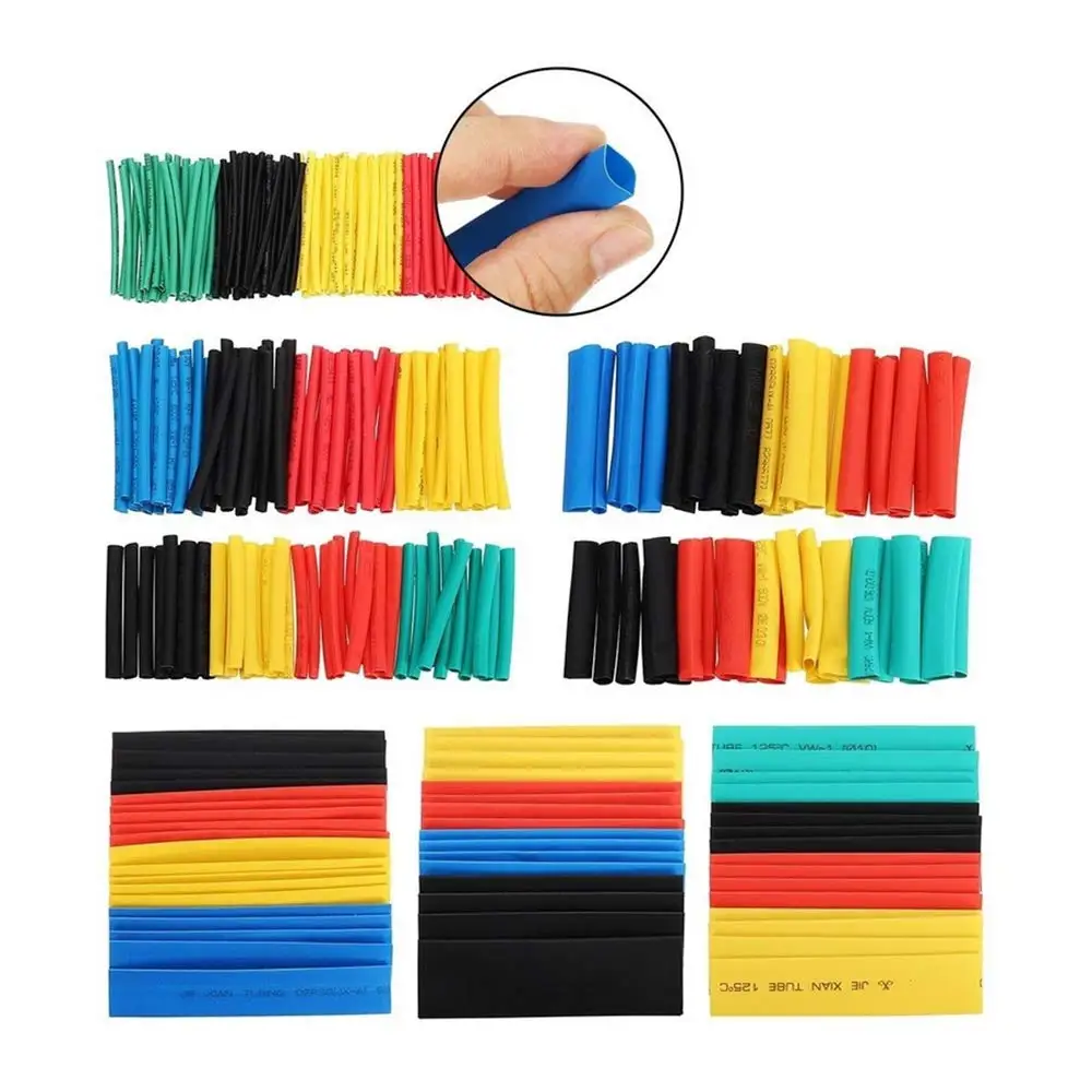 750pcs Set Polyolefin Shrinking Assorted Heat Shrink Tube Wire Cable Insulated Sleeving Tubing Set 2:1