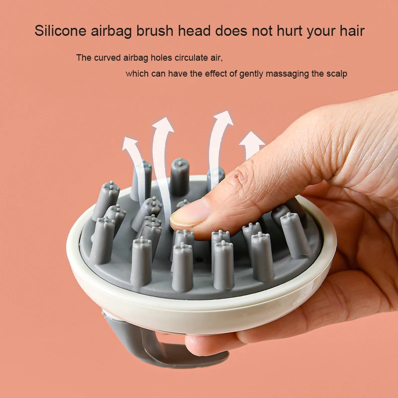 Multifunctional Silica gel Shampoo Brush Handheld  Scalp Shampoo Massage Brush Shower Hair Comb Mini Head Meridian Massage Comb