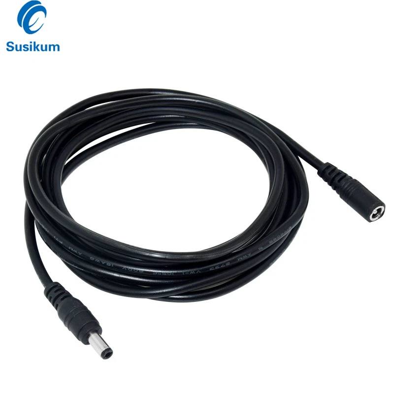 Przedłużacz kabla zasilającego DC 12V 3M/5M/10M/15M/20M/30M długość DC męski żeński przewód zasilający przedłużacz kabla do routera kamery
