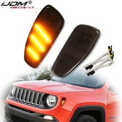 2PCS For Jeep Renegade BU 2014 2015 2021 Repeater Reflection Warning Front LED Side Marker fender Lights Turn Signal LED Lamp