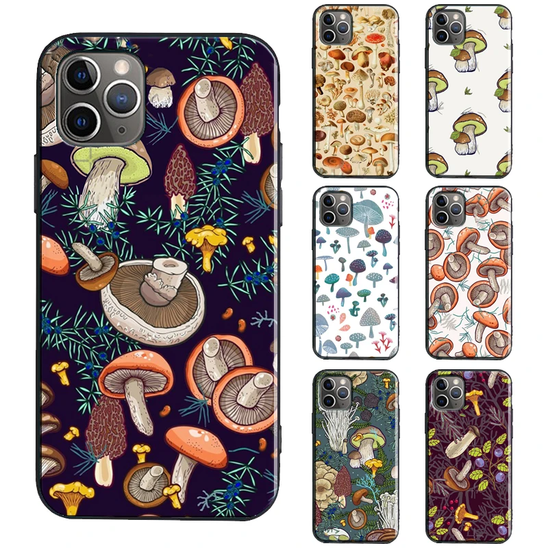 Wild Forest Mushroom TPU Case For iPhone 12 13 Pro Max mini X XR XS Max 6S 7 8 Plus SE 2020 11 14 Pro Max Cover