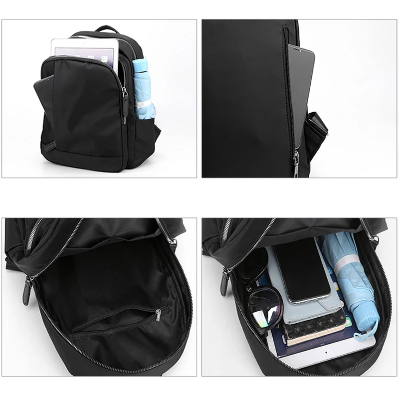 High Quality Oxford Backpack Simple Design Women Shoulder Bag Casual Travel Backpacks Youth Ladies School Bag Black&Khaki
