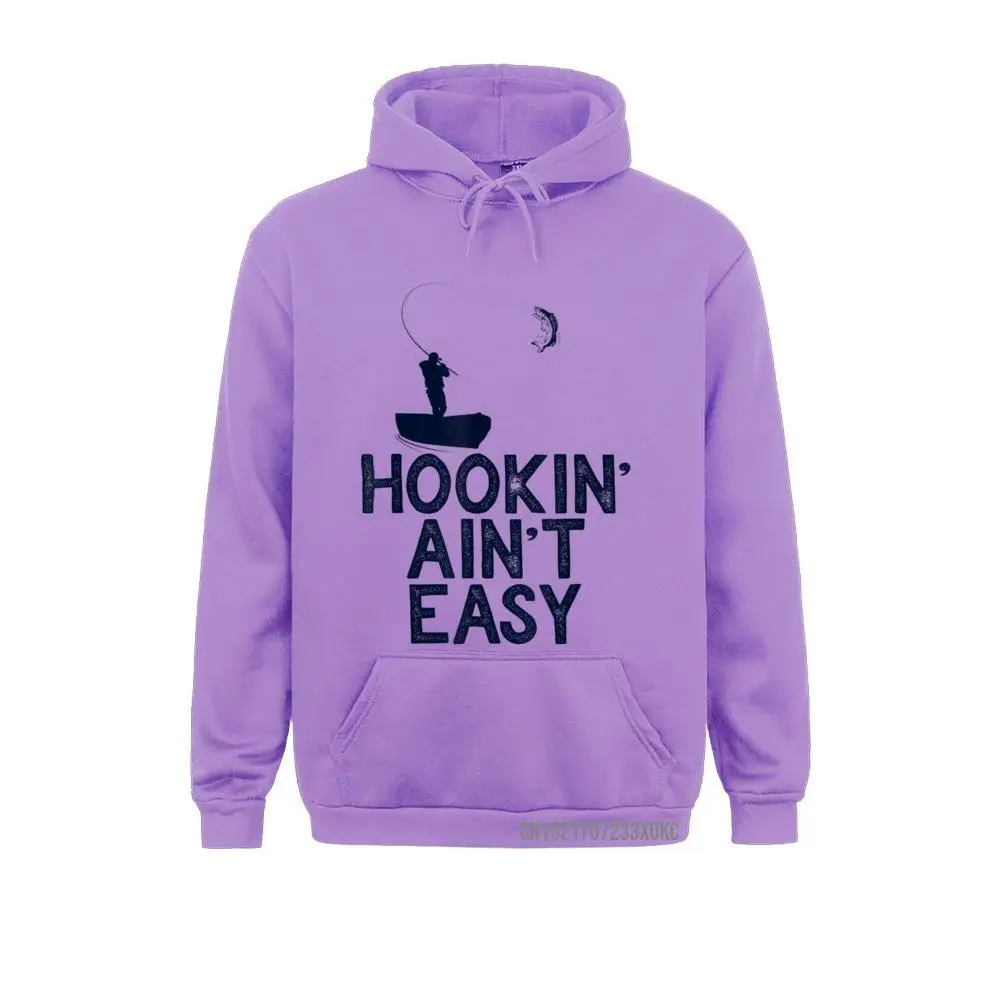 Mens Hookin Aint Easy Pocket Fishin Fathers Day Gifts Fisherman Hoodie Hoodies Fashion Family Boy Sweatshirts Clothes