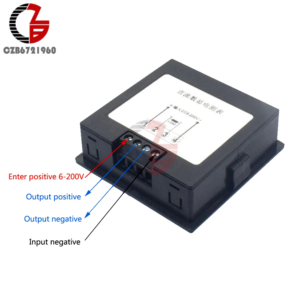 DC 6-100V 20A LED voltmetro digitale amperometro wattmetro per Auto multimetro automatico tensione misuratore di corrente indicatore di potenza