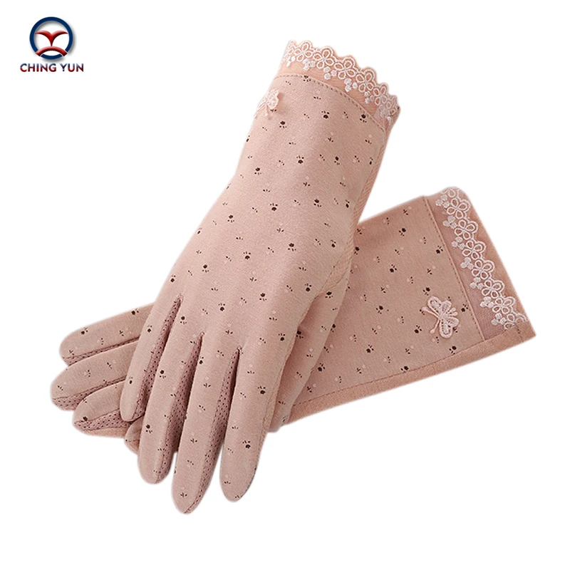 

2020 New Women's Driving Slip-resistant Sunscreen Cotton Thin payment Golves Anti UV elasticity in summer Fashion Female Glove