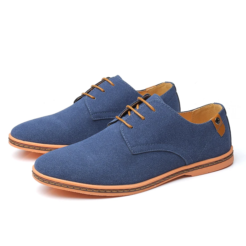 Spring New Brand 2021 Summer Suede Leather Men Shoes Oxford Casual Classic Sneakers For Male Comfortable Footwear Big Size 38-46