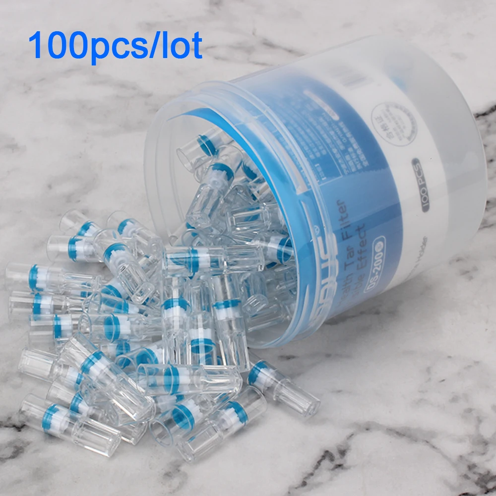 Disposable 100pcs Smoking Reduce Tar Filtration Cigarette Cleaning Holder Converter Tobacco Cigarette Filter Tobacco Accessories