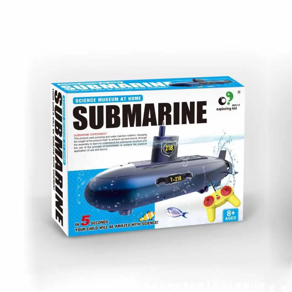 Updated Version RC Submarine Education Puzzle 2.4GHz Wireless Remote Control Electric Submarines Model Gift Toy For Children Kid