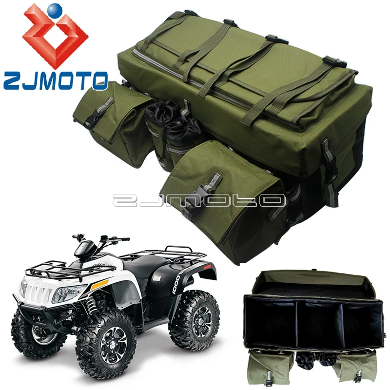 

1 Set ATV Rear Luggage Storage Bag Army Green Shelf Bag Mountain Bike Snowmobile Bag Luggage Back Waterproof Outdoor Carrier Bag