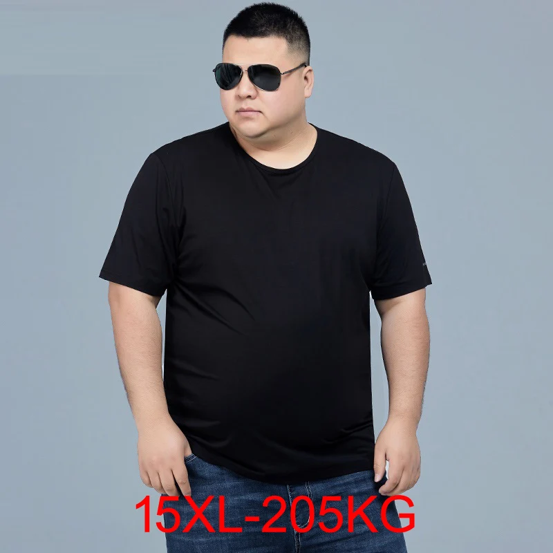 Summer Men Cotton T-shirt Short sleeve Plus size 4XL 8XL 10XL 12XL 14XL 15XL Home Wear Oversize Fat Tshirt Tees Tops Loose Blue