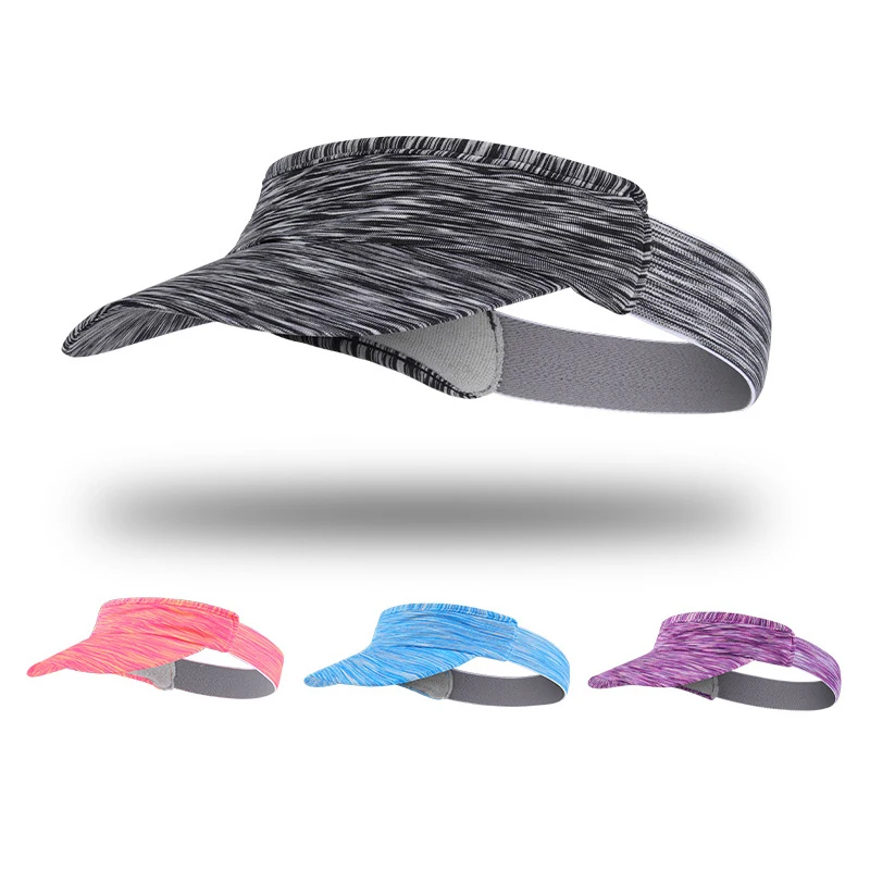 Summer Sports Visor Cap Outdoor Sunshade Men Women Breathable Sweat Absorption Colorful Cycling Running Elastic Peaked Cap