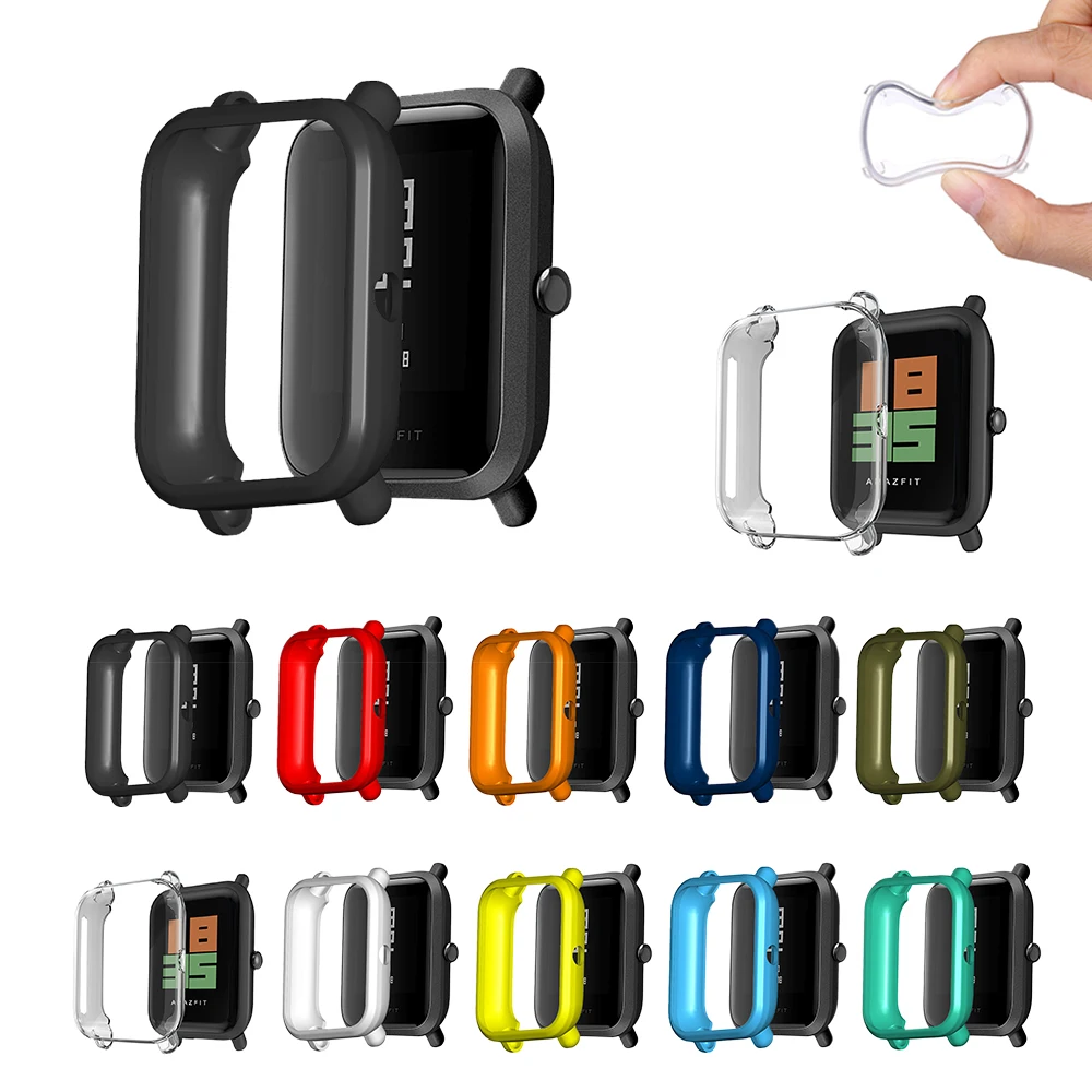 

Soft Protection Case for Huami Amazfit Bip Lite 1S U Watch case PC Cover Screen Protector Shell