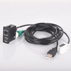 Carro usb aux em tomada de entrada adaptador para bmw e60 e61 e63 e81 e87 e90 f10 f12 e70 x1 x3 x5 para mini cooper r56