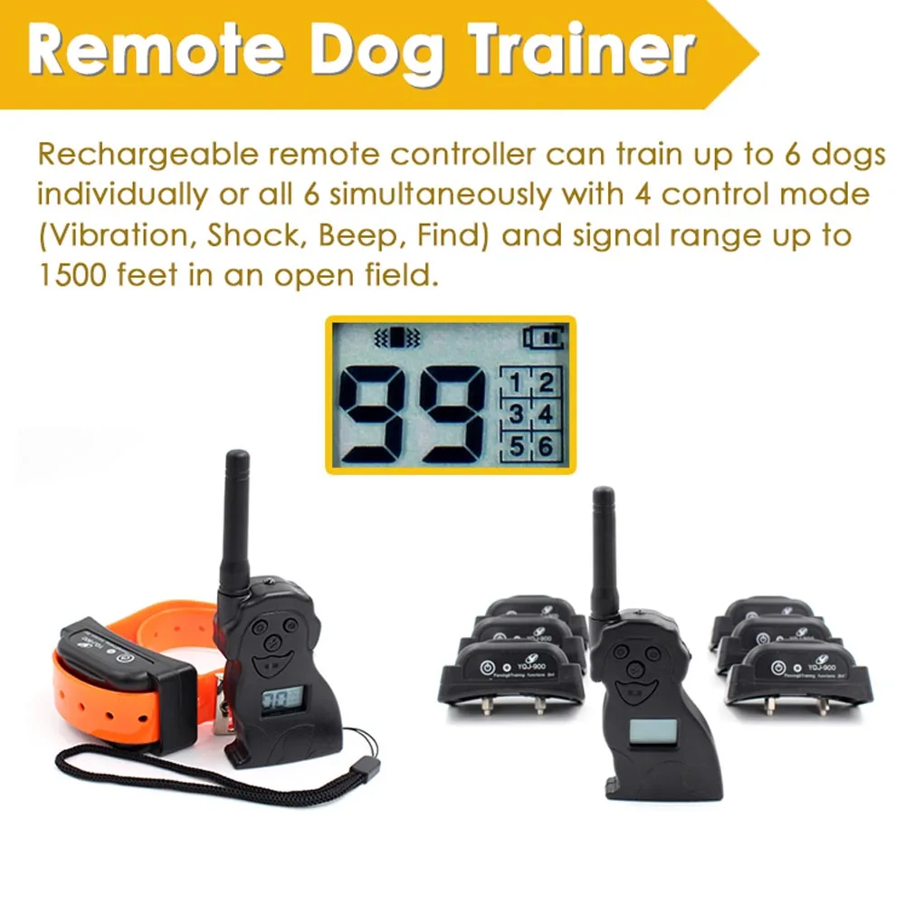 Pet Dog Electric Fence Shock Vibration Sound with Dog Remote Control for small to big dogs training collars Fencing System