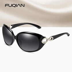 Óculos polarizados extragrandes para mulheres, óculos de sol vintage, grande plástico oval, design de marca, luxo, UV400