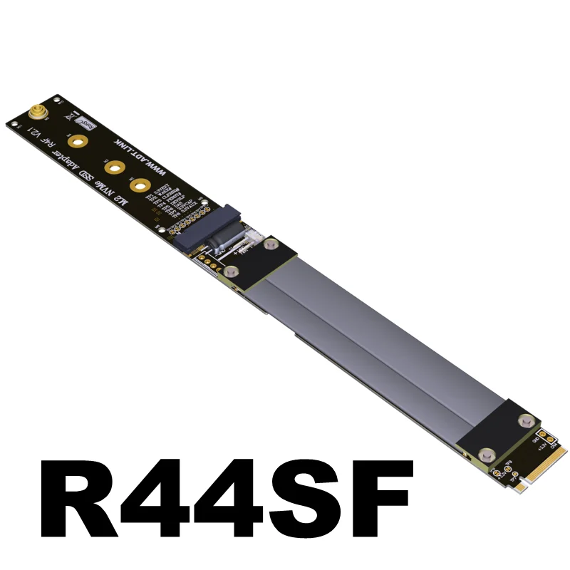 M.2 kabel przedłużający NVMe SSD karta rozszerzająca dysk stały R44SF M2 na pci-express 4.0 3.0 X4 PCIE pełna prędkość 64G/bps M Key Extender