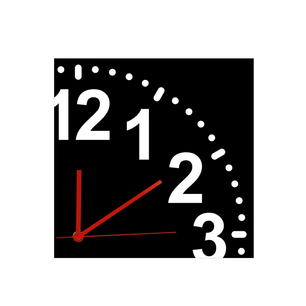 Infinity Quarter Wall Clock Modern Milimalist Wall Art Silent Non Ticking Wall Clock Home Decor Incomplete Clock Face Wall Watch