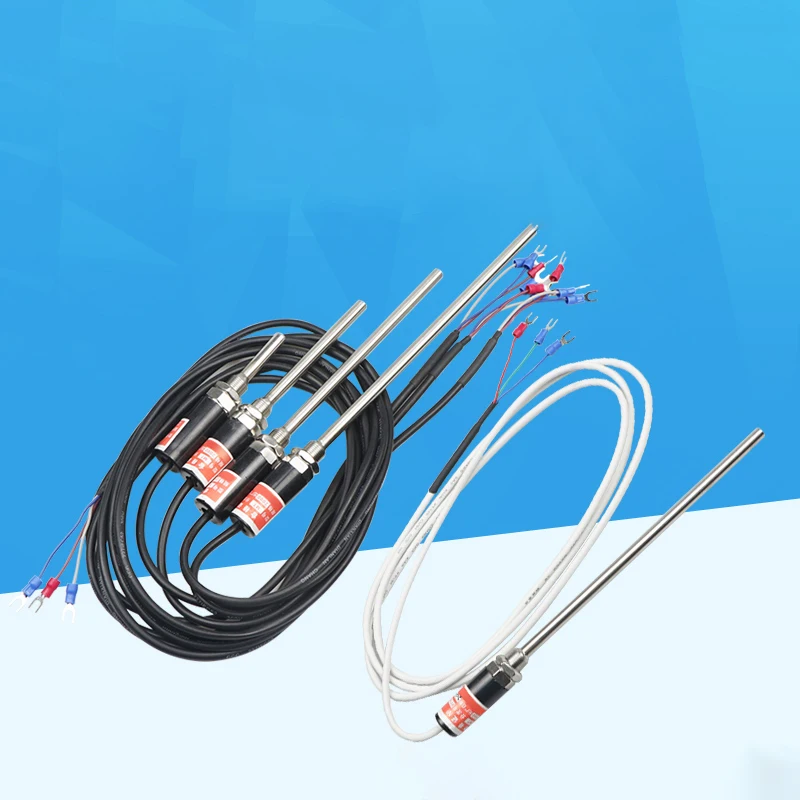 2pcs pt100 temperature sensor probe type thermal resistance waterproof and rust-proof thermocouple thermal resistance WZPT-03