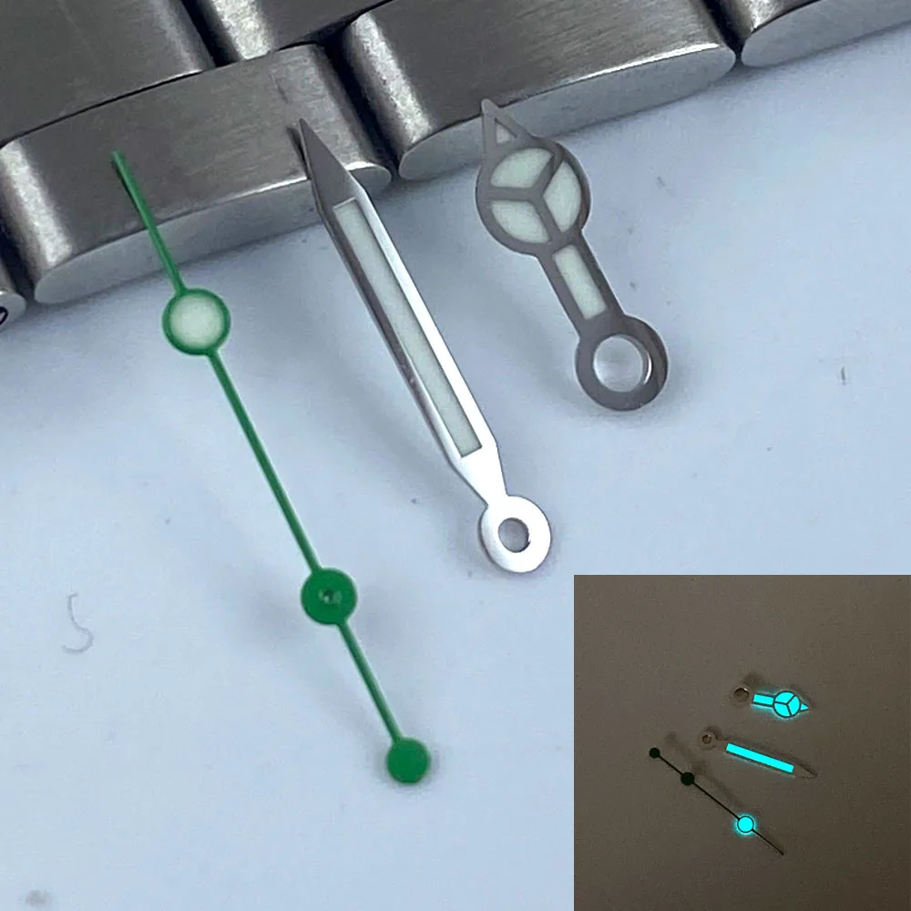 

Для NH35 NH35A NH36 NH36A 7s26 7s36 набор стрелок с автоматическим механизмом, синие светящиеся аксессуары для наручных часов