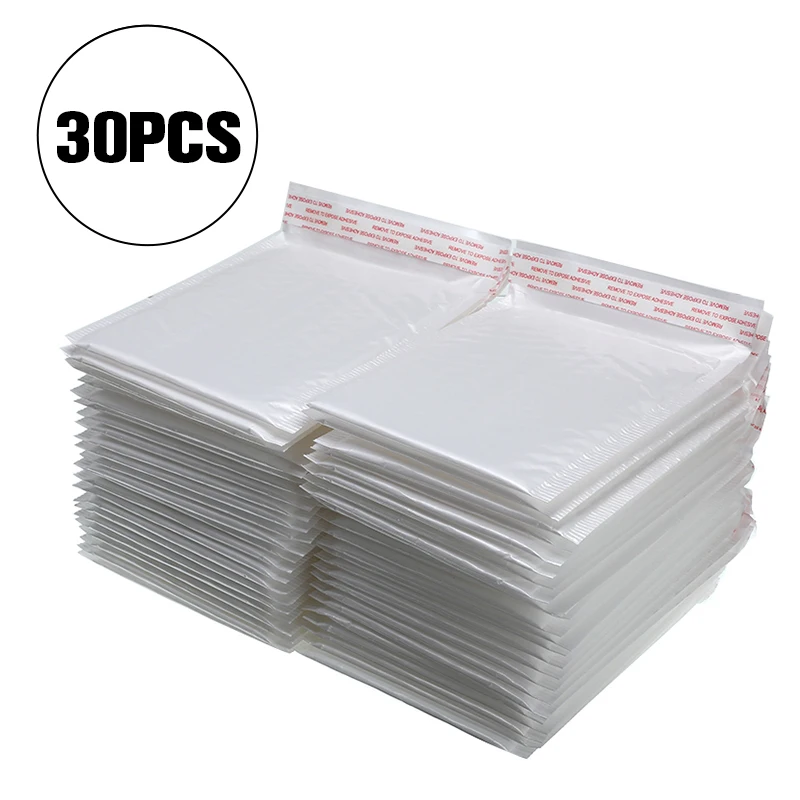 Imagem -02 - Especificações Diferentes Envelope de Espuma Branca Envelopes para Transporte Postal com Bolsa de Bolha 30 Peças de