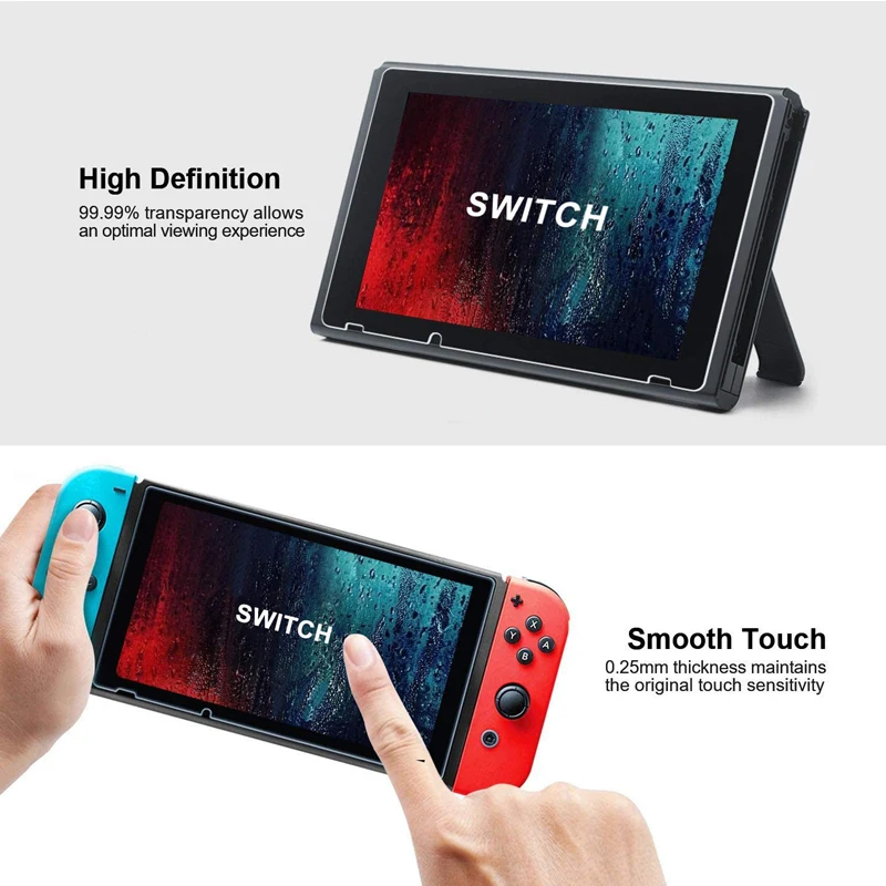 Película protectora de pantalla de vidrio templado 9H HD para Nintendo Switch NS, Protector de pantalla para Nintendo Switch Lite, accesorios de vidrio