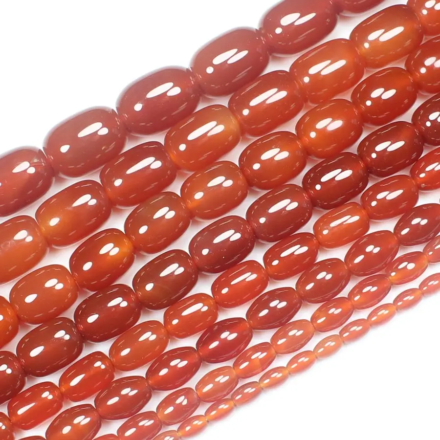 4-18mmNatural Red Agate Oval/Drum shape loose beads 15inch ,For DIY Jewelry Making ! We provide mixed wholesale for all items !