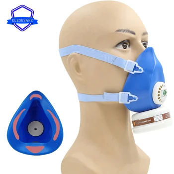 Half Gezicht Stofmasker Gas Respirator Actieve Kool Filters Voor Schilderen Spuiten Polijsten Werk Veiligheid Dagelijks Haze Bescherming