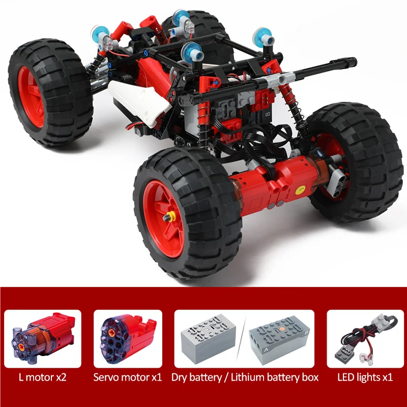 KAIYU 366PCS LED City RC Car MOC Building Blocks APP Remote Control Programming Off-road Vehicle Bricks Toys For Boys