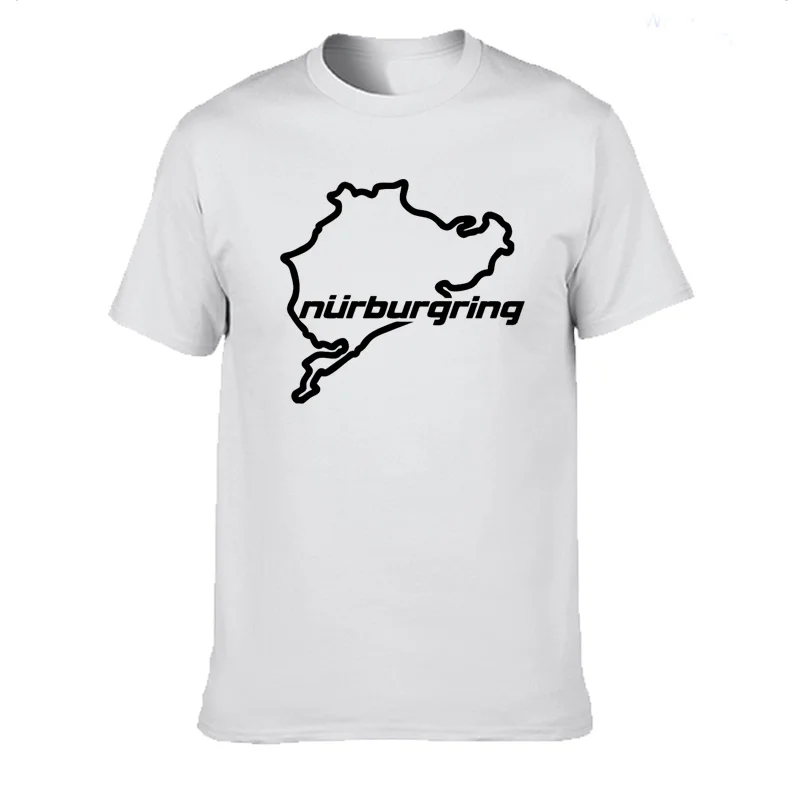 Car Styling Racing Road Racing Nurburgring T Shirt Casual Cotton Summer Short Sleeve Funny T-shirt Mans Tshirt Men Clothing tops