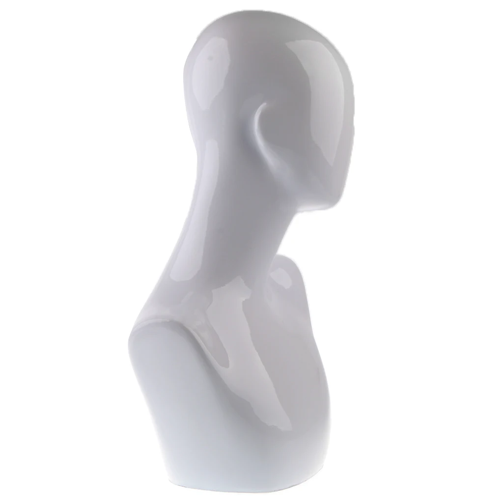 Classic Fwmale Model Head, Mannequin Manikin Displaying Head with Shoulder Bust Stand Model Display Wig Hats Holder