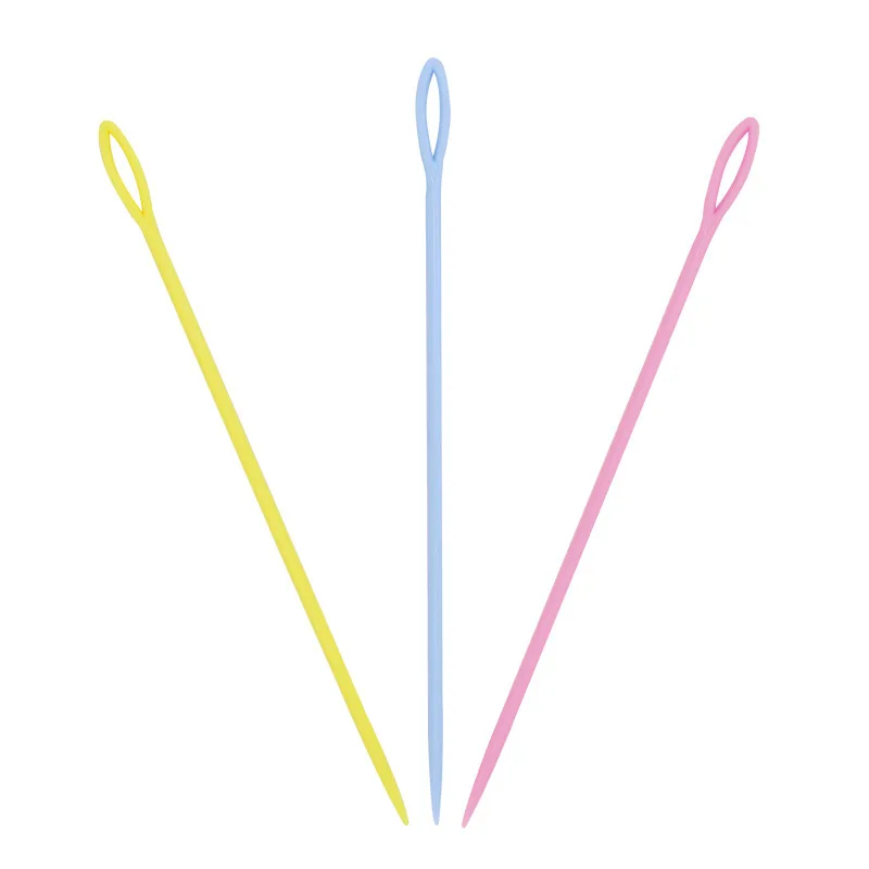 9PCS 7CM 9CM 15CM Plastic Knitting Needles Crochet Hooks Tapestry Wool Yarn Needles Children DIY Sweater Weaving Tools