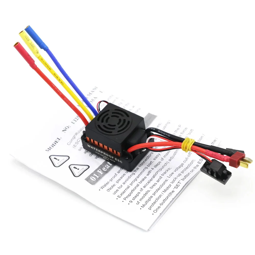 Motore brushless impermeabile 3650 3900KV 3.175mm 900W e 60A 2-3S 5.5V/3A BEC ESC e scheda programmatore per buggy per auto RC in scala 1/10