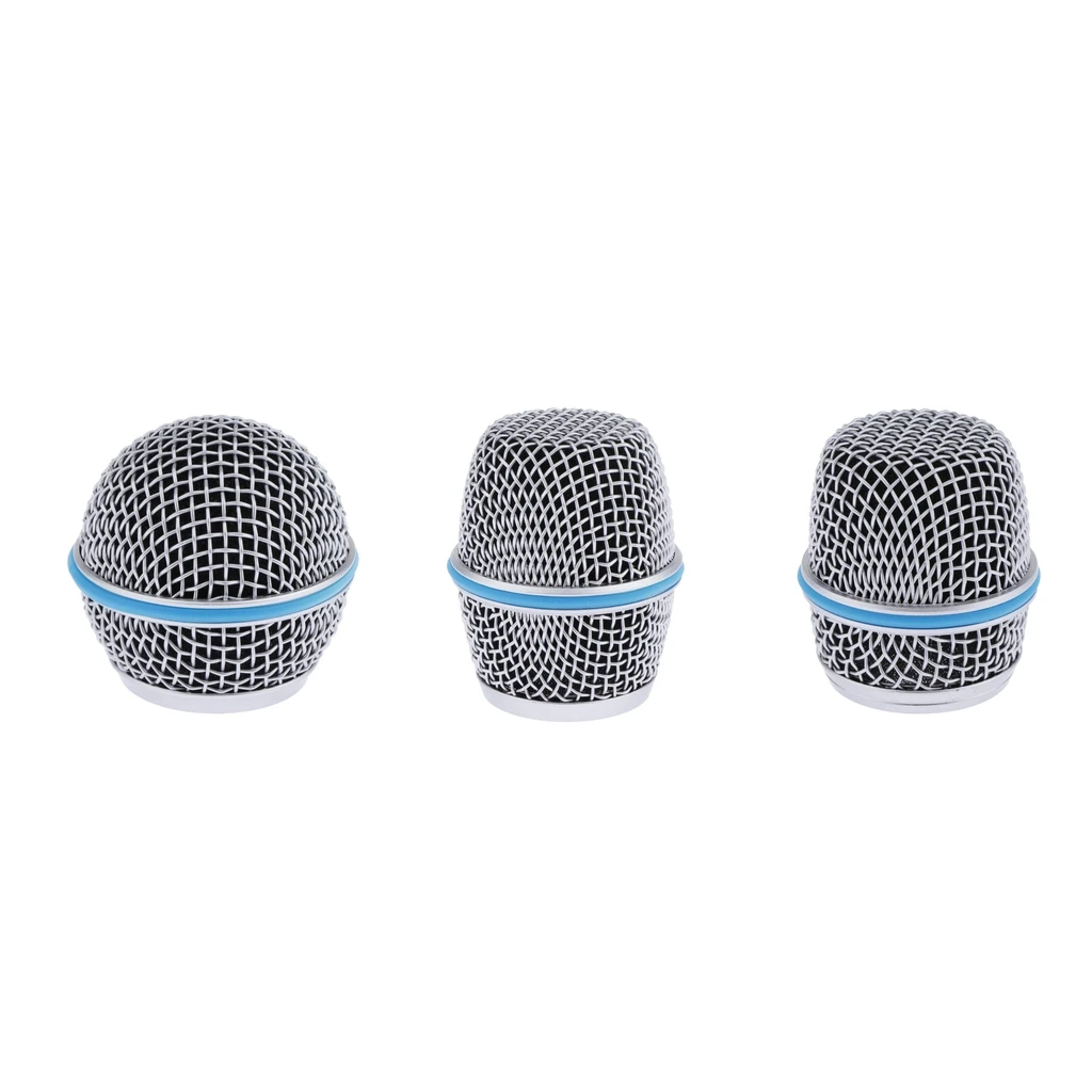 Replacement Microphone Ball Head Mesh Grill Head Microphone Grille Replacement Head DIY Replacement Parts for Shure Beta 57A 58A