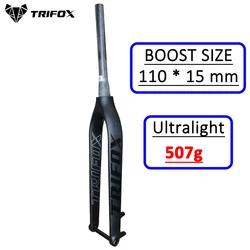 TRIFOX TMK200 Full Carbon MTB Fork Boost Size 110*15mm 29er Mountain Bike Fork 29 Disc Brake Tapered 1-1/8 to1-1/2 Thru Axle