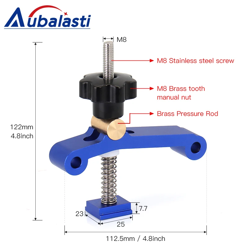 Universal Clamping Blocks Platen Miter Track Clamping Blocks M8 Screw Woodworking Joint Quick Acting Hold Down Clamp Set