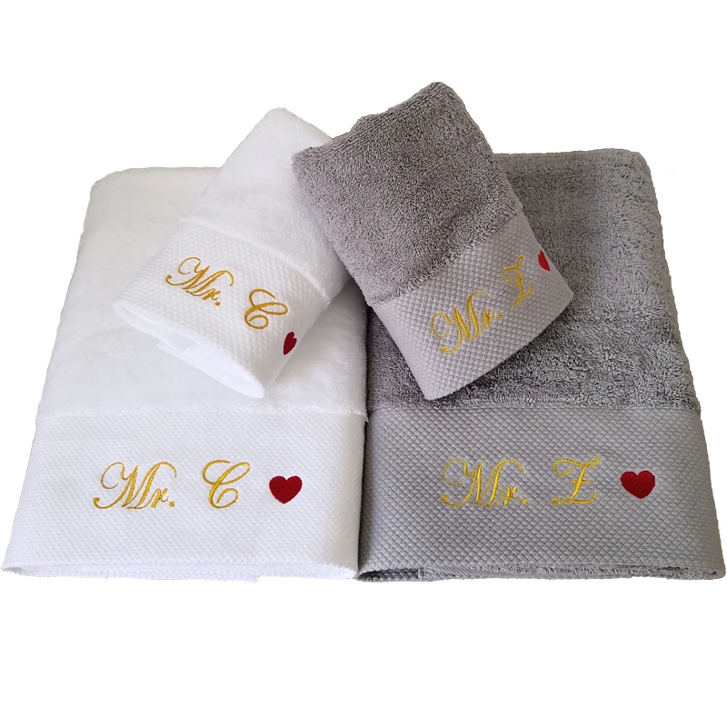 Customized any text Custom logo Anniversary party favors Wedding Bride to be Bridesmaid gifts Personalized cotton towel gift