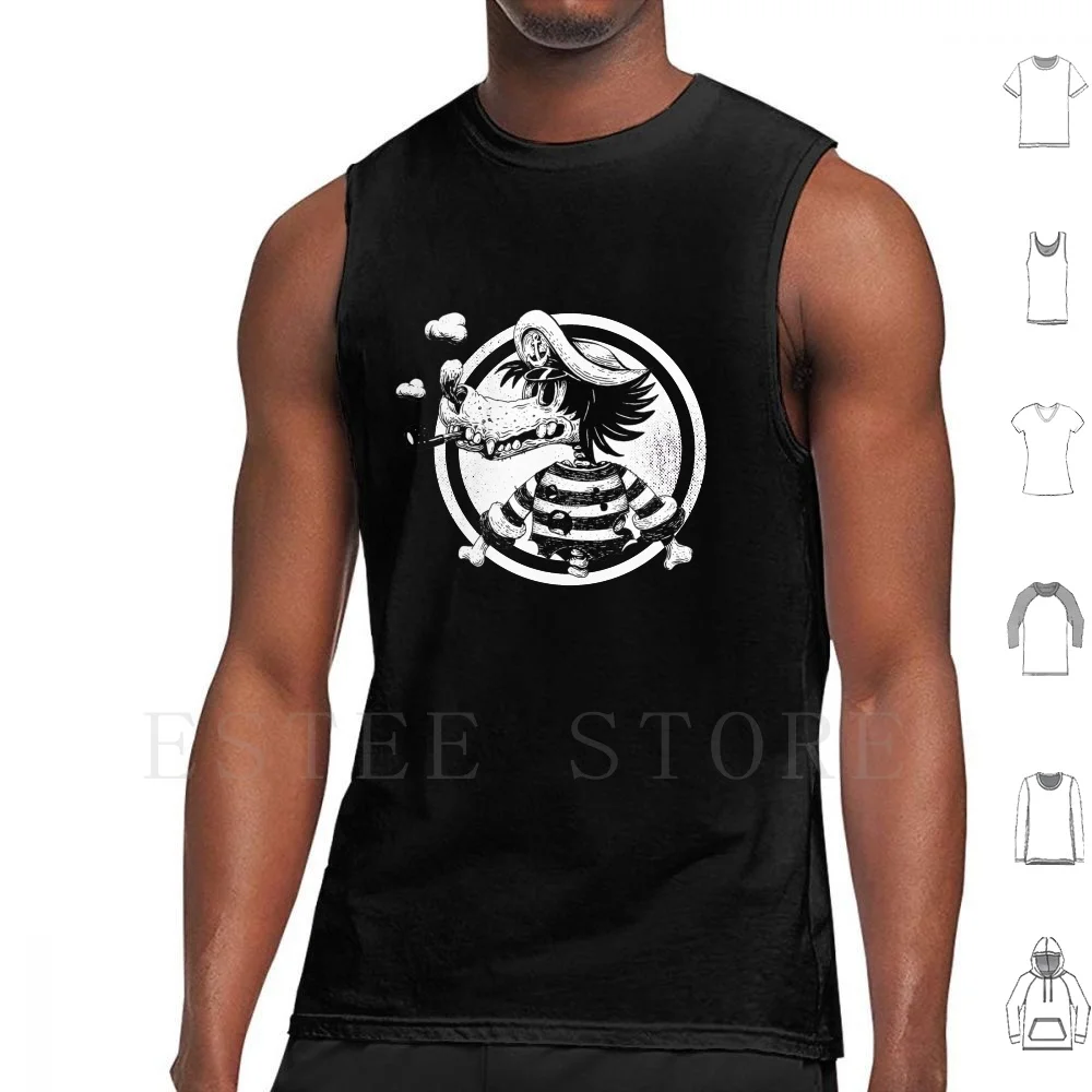 Ну Погиди! Волк Майки Жилет Хлопок Nu Pogodi Wolf Черно-Белый Зомби Пиратский Герметик Smok A Pipe Русские Мультфильмы Плохой Мальчик