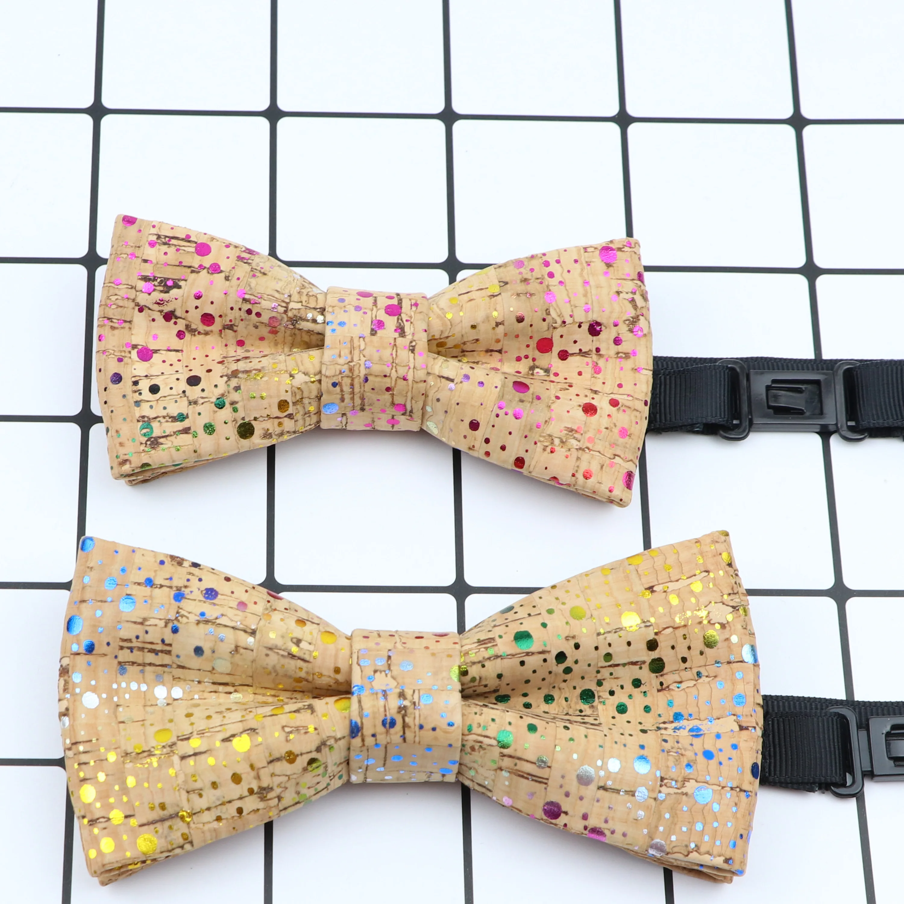 New Design Cork Wood Fashion Parent-Child Bow Ties Novelty Handmade Solid Neckwear Wedding Party Gift Accessories Men Bowtie