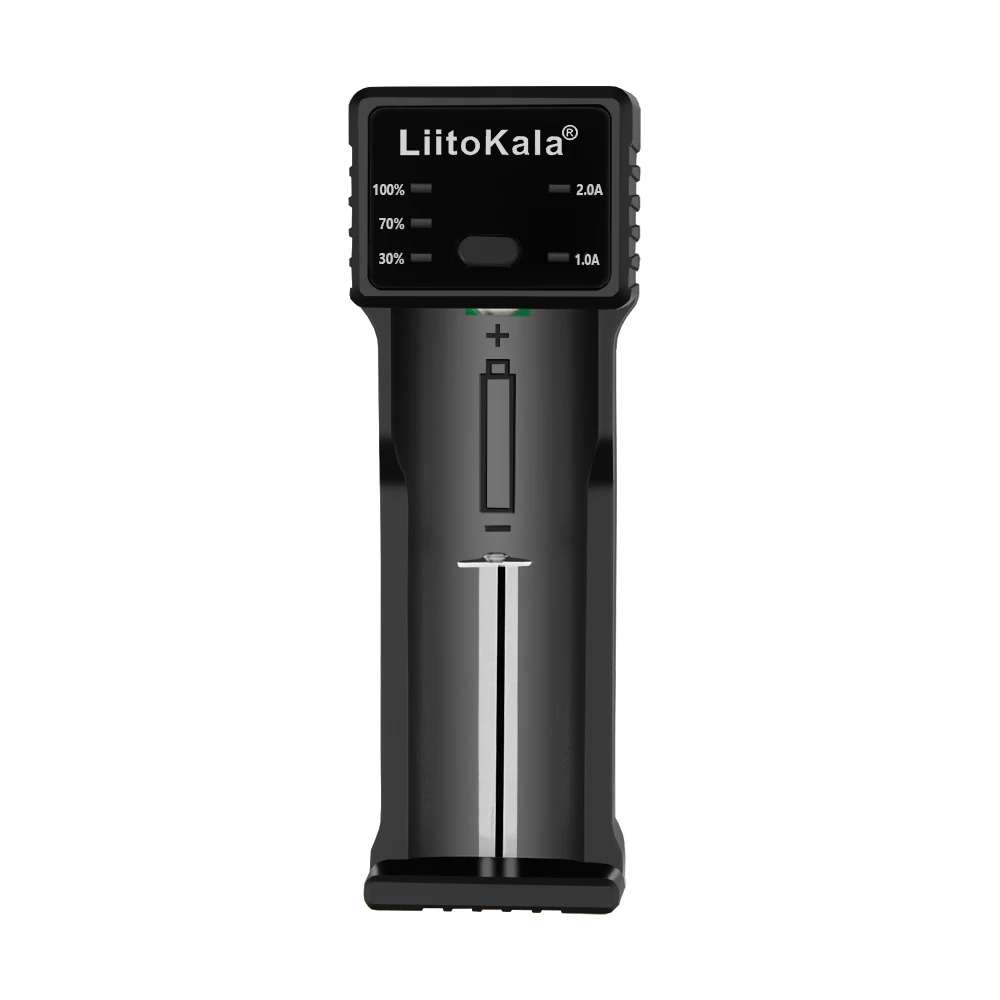 LiitoKala Lii-100C 21700 Battery Charger For 18650 18350 26650 16340 RCR123 14500 3.7V 1.2V Ni-MH Ni-Cd 2A USB smart charger image 4