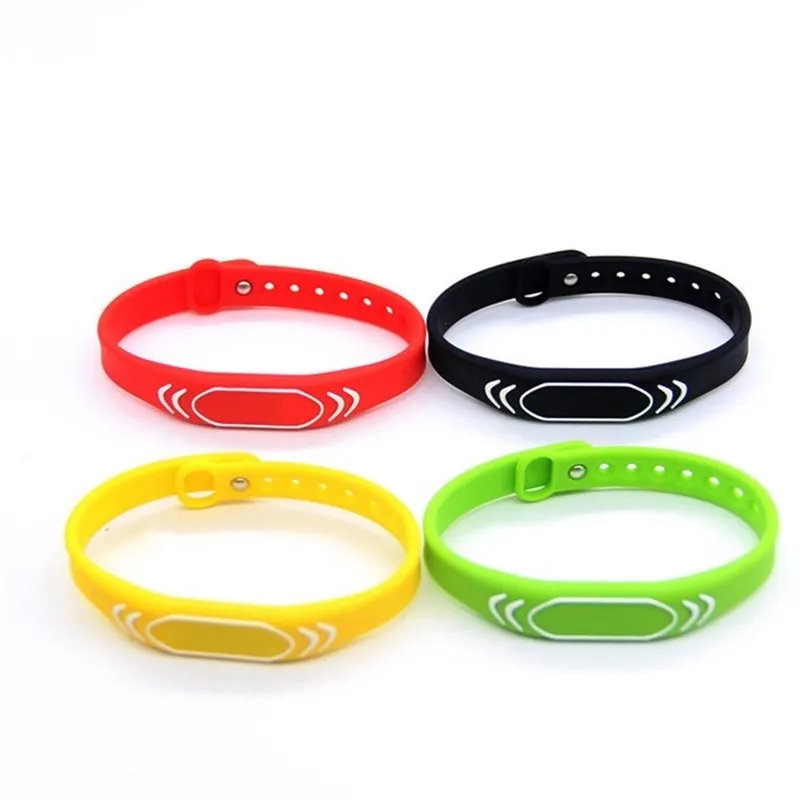 1pc 13.56Mhz NFC M1 S50 ISO14443A RFID IC Access Control Access Card Waterproof Smart Silicone Wristband Bracelet